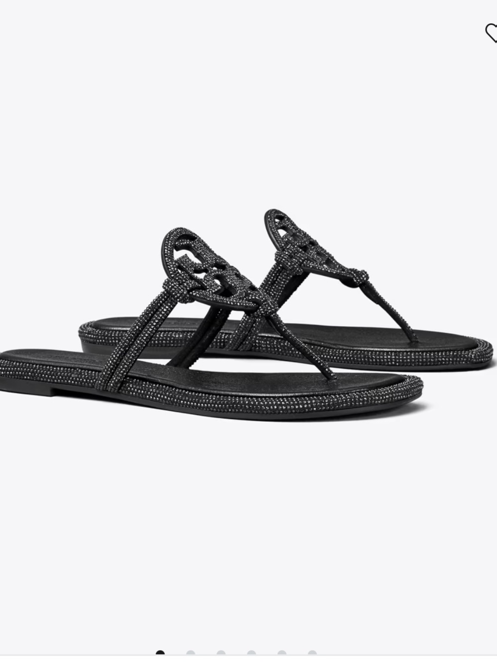 NWT Tory Burch Miller Pavé Crystal Knotted Sandals in Perfect Black Size 8 - Picture 5 of 11